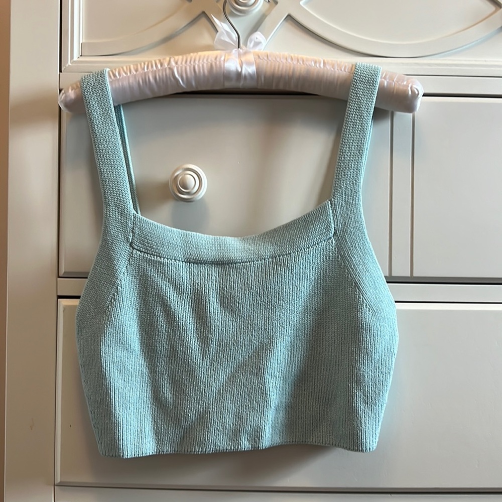 Aritzia Blue Knit Top